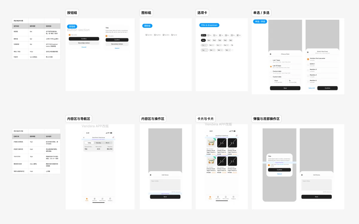 Vendera 设计系统间距和布局规范